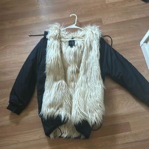 Black Jacket with faux fur on the inside